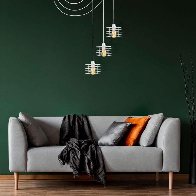 Lampy wiszące w stylu loftowym GAJA LOFT 3-płomienna lampa wisząca loftowa