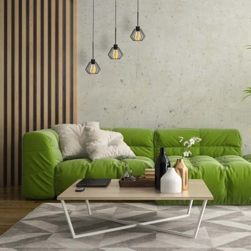 Lampa wisząca 3-płomienna POLA LOFT żyrandol na długim kablu czarna