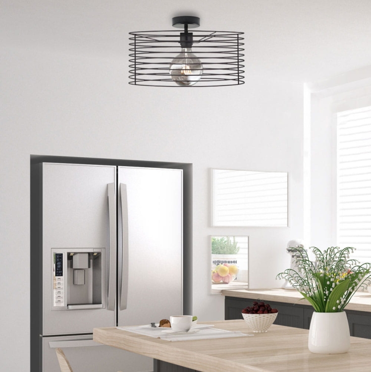 lampa loftowa do salonu ELLEN lampy loftowe czarne do kuchni