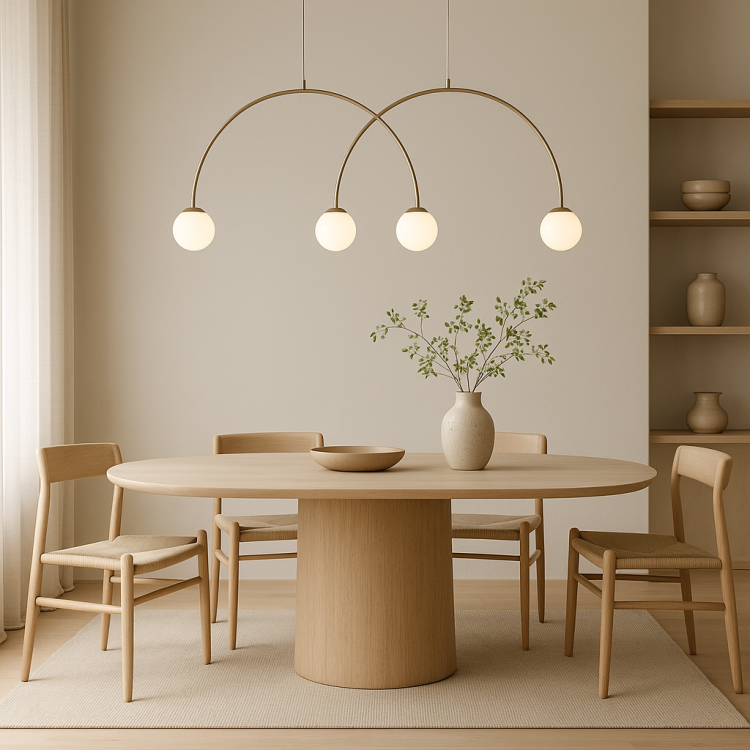 lampa łukowa nad stół