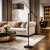 Elegancka lampa podłogowa w stylu glamour z czarno-złotym kloszem marmurkowym doskonale podkreśli luksusowy charakter wnętrza. Idealna do salonu, łączy nowoczesny design z funkcjonalnością, tworząc nastrojowe i stylowe oświetlenie.