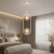 Nowoczesna lampa sufitowa o minimalistycznym designie z dwoma szklanymi kloszami w ciepłym odcieniu. Idealna do sypialni i salonu, tworzy przytulny klimat i doskonale wpisuje się w modne, eleganckie aranżacje wnętrz.