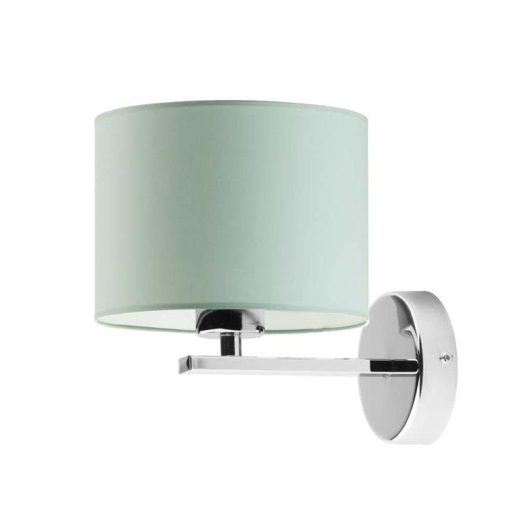 Miętowa lampa ścienna z abażurem JENNY
