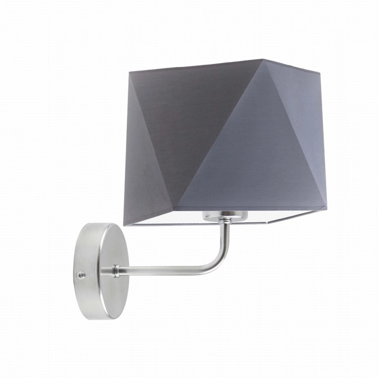 Kinkiet ścienny szary KAREN abażur diament