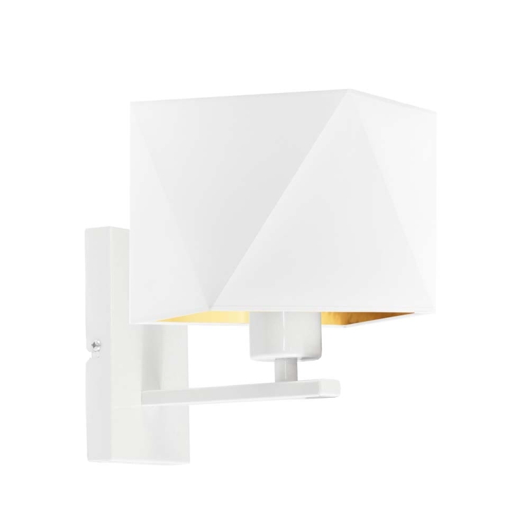 Biały kinkiet w stylu skandynawskim ROXANNE GOLD