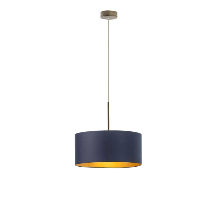 Lampa wisząca granatowa 30 cm OLIVIA GOLD żyrandol regulowany
