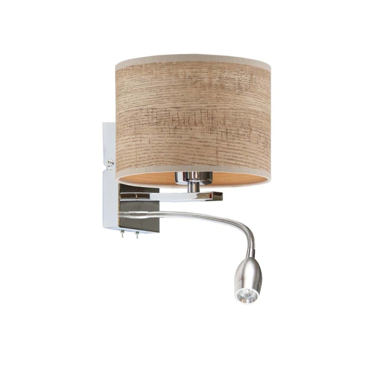 KINKIET LEDOWY REGULOWANE RAMIENIE CHROM/ORZECH ALEXIS FORNIR