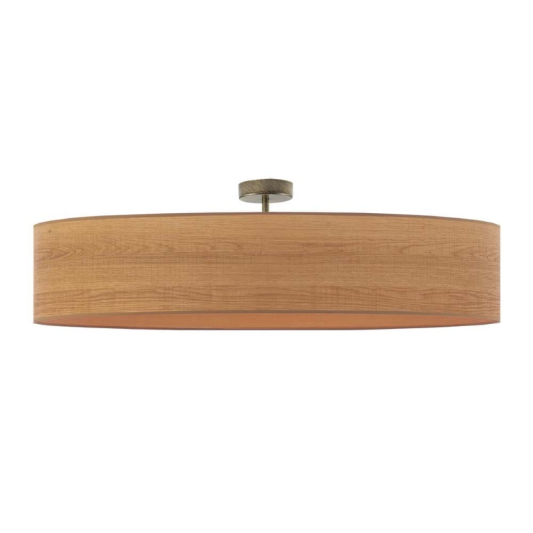 Lampy sufitowe led 100 cm LINDA ECO 3-5xE27 dąb sonoma plafon do kuchni