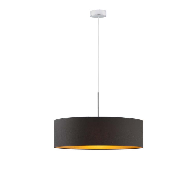 Czarna lampa wisząca do salonu ze złotym wnętrzem 60 cm OLIVIA GOLD
