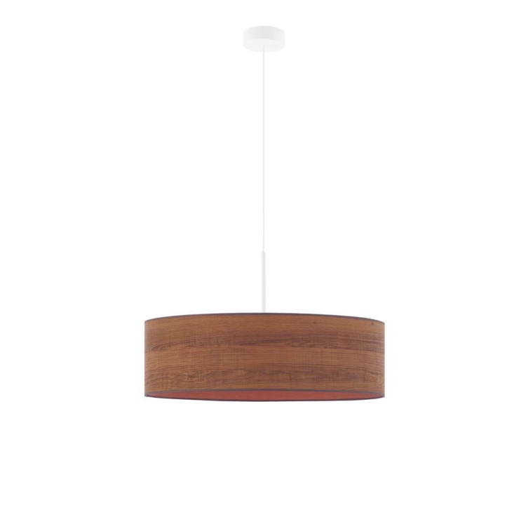 Lampa wisząca 60 cm OLIVIA ECO kasztanowy/biały 1-5xE27 60W